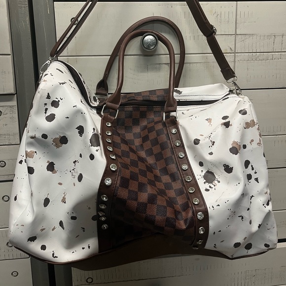 Handbags - Cow print weekender bag